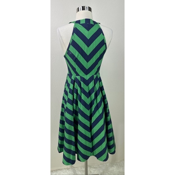Anthropologie Girls from Saroy Colorblock Striped Halter Knee Length Dress - Picture 2 of 12